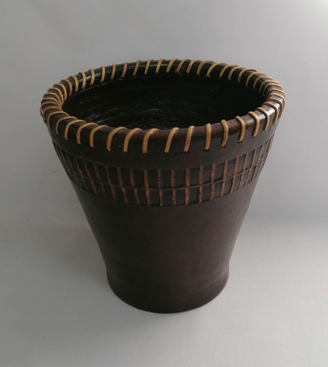 imagine produs Vaza ceramica cu fir rattan