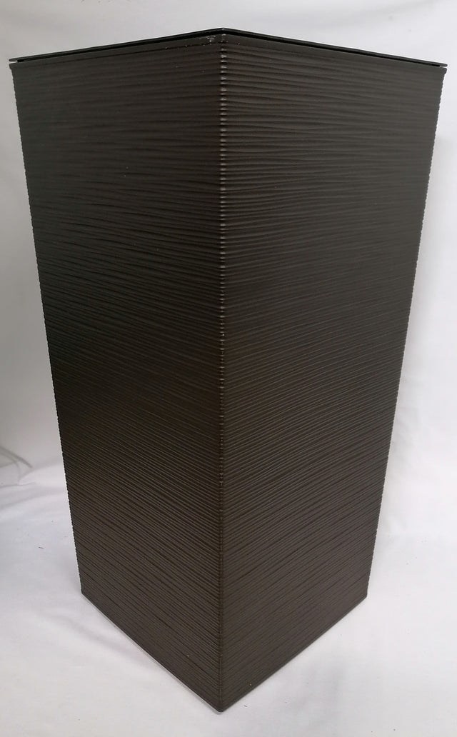 imagine produs Ghiveci plastic finezja cu dungi 40X40cm mokka