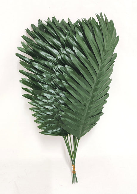 imagine produs Frunza palmier 44cm S/12 verde inchis