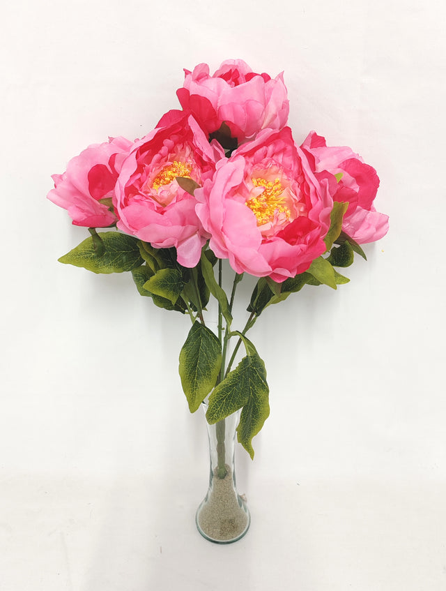 imagine produs Buchet peonie x5 H:44cm roz