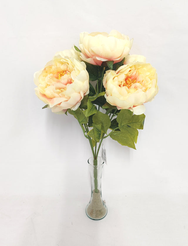 imagine produs Buchet peonie x5 H:44cm piersica