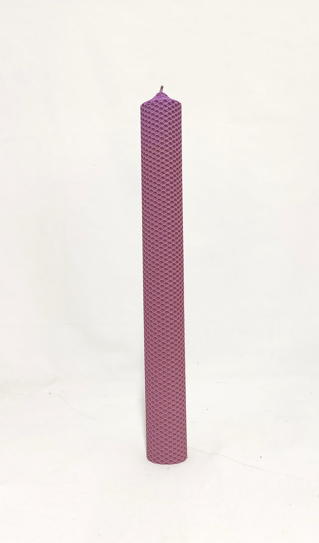 imagine produs Lumanare botez din ceara naturala 42x4.5cm lavander