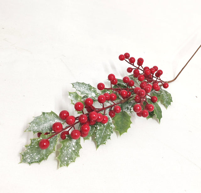 imagine produs Creanga ilex cu bilute 60cm rosu