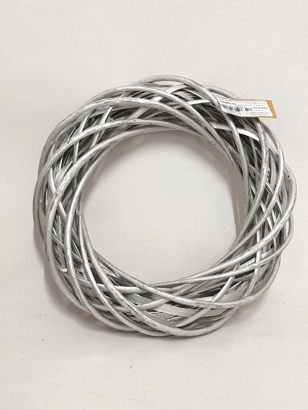 imagine produs Coronita din nuiele 25cm argintiu