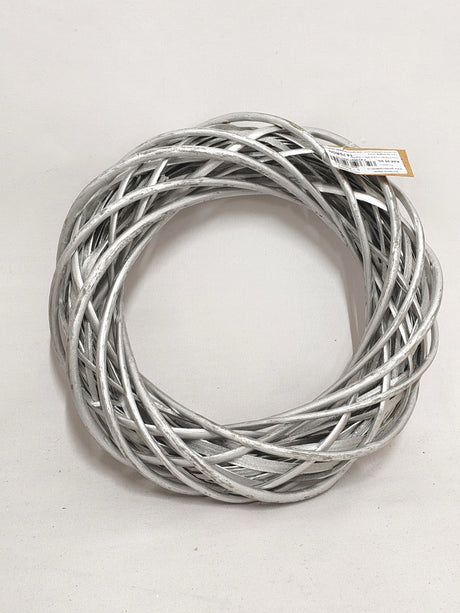 imagine produs Coronita din nuiele 25cm argintiu