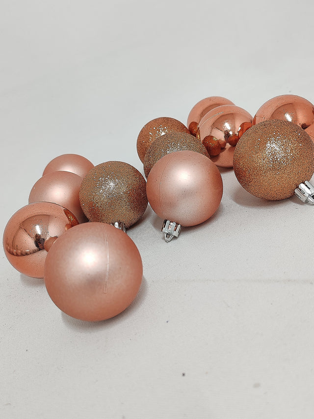 imagine produs Glob plastic 5cm S/12 rose gold