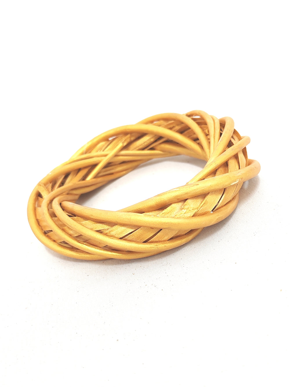 imagine produs Coronita din nuiele 15cm auriu