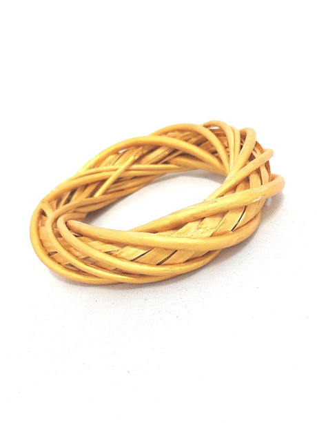 imagine produs Coronita din nuiele 15cm auriu