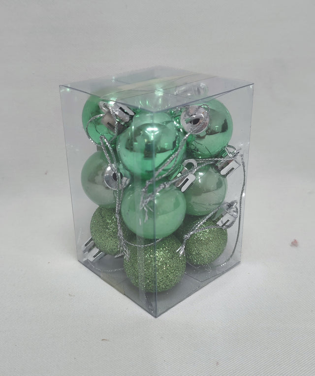 Glob plastic 3cm 12buc/pachet verde