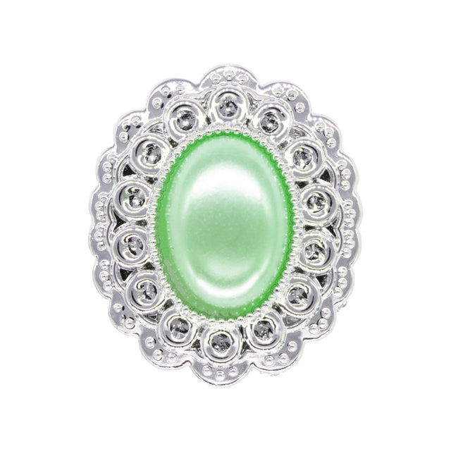 imagine produs Piatra opal 25x30mm S/10 argintiu/verde vintage
