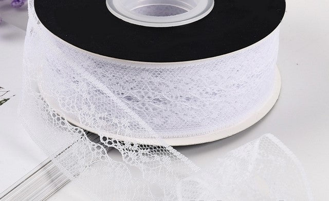 imagine produs Banda decor dantela 4cmx22.86m alb