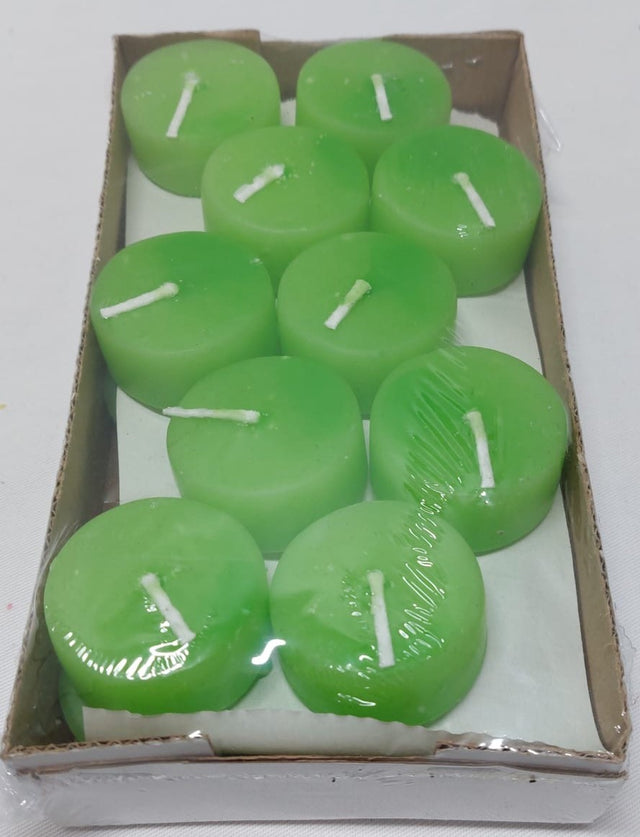 Lumanari plutitoare 4cm 20buc/pachet verde deschis