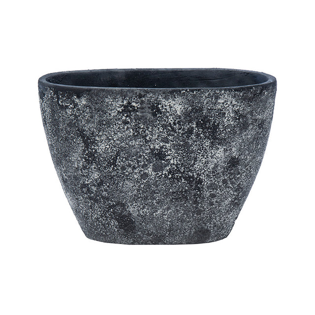 imagine produs Bol oval din piatra Moon 40x16x28cm antracit