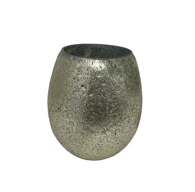 Vaza Din Sticla Marhaba Monica 16x18cm Argintiu