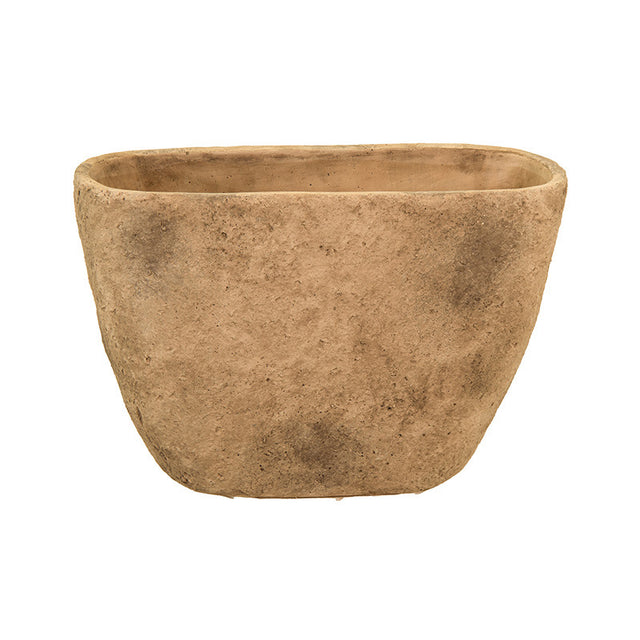 imagine produs Bol oval din piatra Orion 40x16x28cm maro