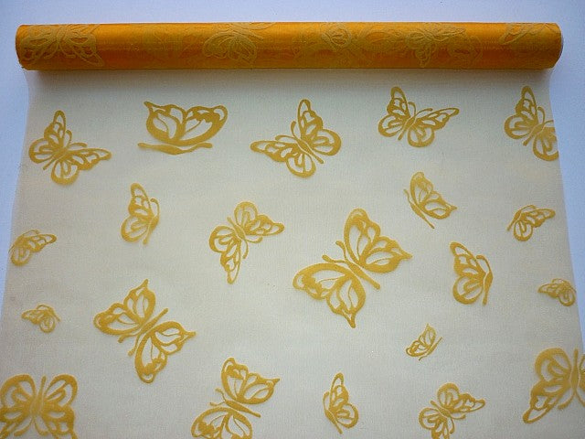 ORGANZA SUL CATIFEA 47CMX5M GALBEN SOARE