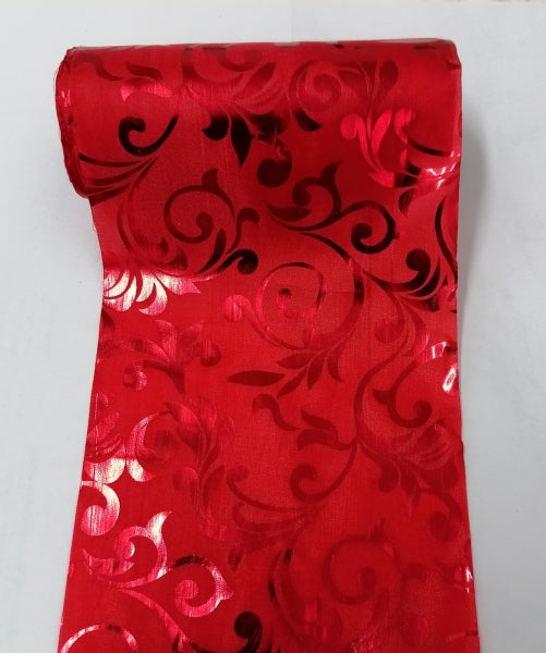 ORGANZA SATINATA 12CMX5M ROSU