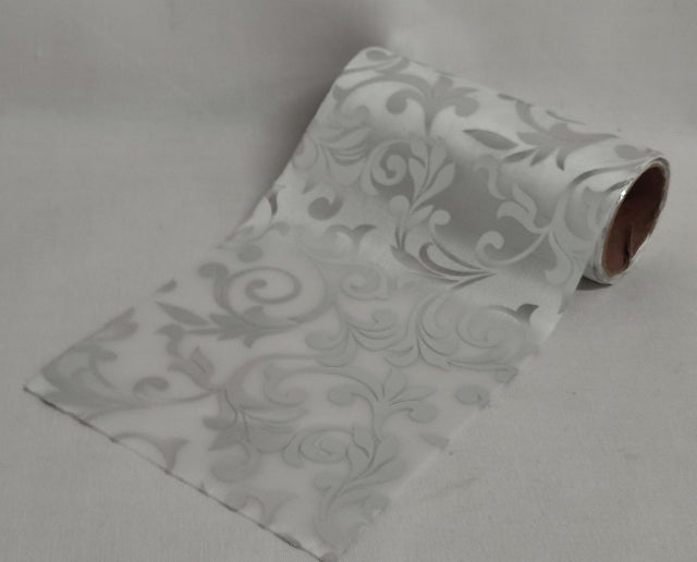 ORGANZA SATINATA 12CMX5M ARGINTIU