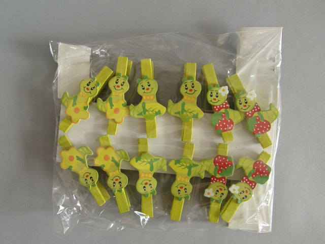 imagine produs Clame cu figurine din lemn s/12 172800