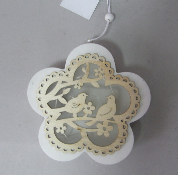 imagine produs Floare din lemn cu led 12x11cm hy-2358