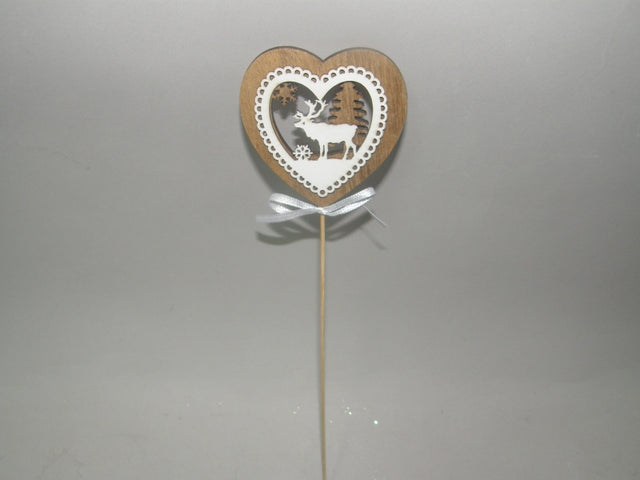 imagine produs Pick inima din lemn h28cm s/6