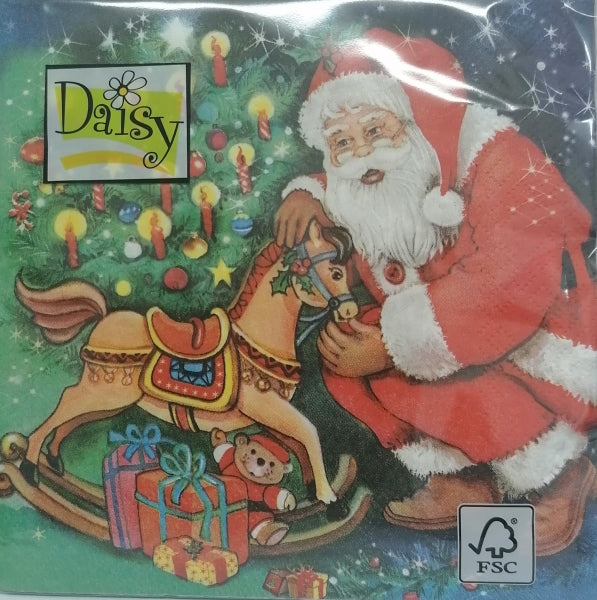 imagine produs Servetele santa taking out presents s/20