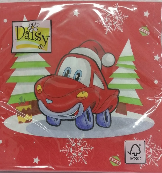 imagine produs Servetele jingle bell car s/20