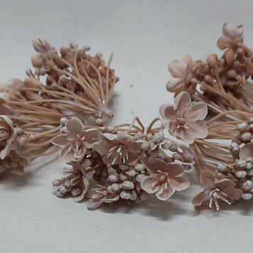 Capete floricele cu bilute S/5 gri