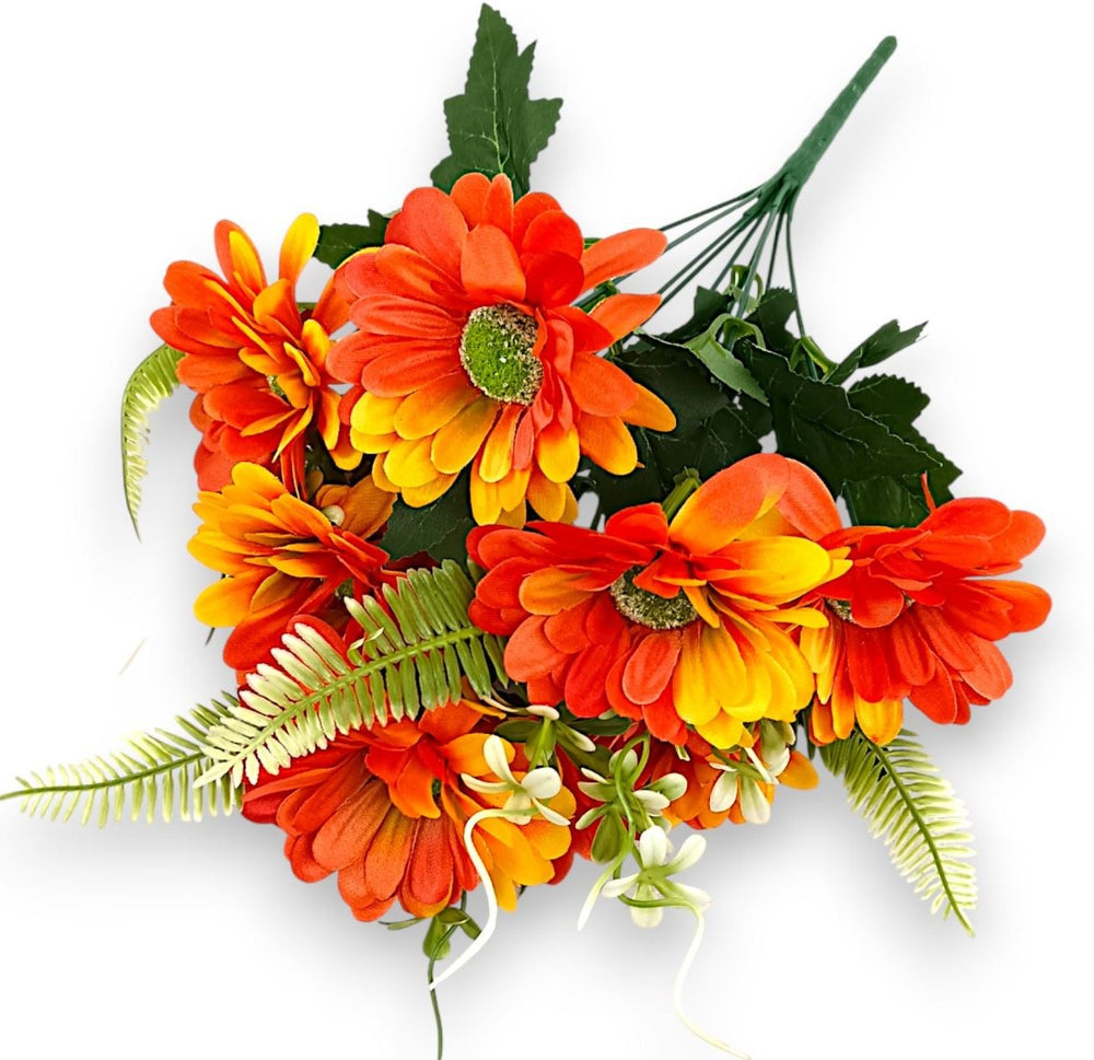 Buchet gerbera x9 H:40cm portocaliu