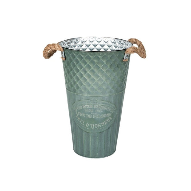 imagine produs Galeata metal Loretta 20x39,5cm turcoaz