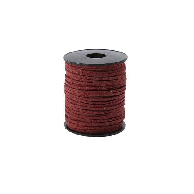 Snur din imitatie de piele 3mmx45m bordeaux