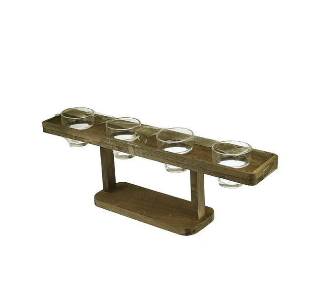 imagine produs Suport lumanare din lemn 50x9cm,H17cm