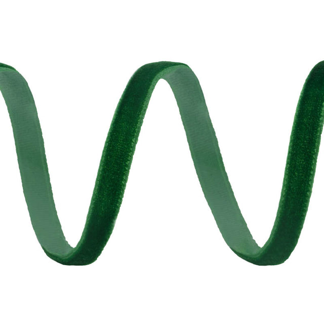 Banda decor catifea 0.6cmx10m verde inchis