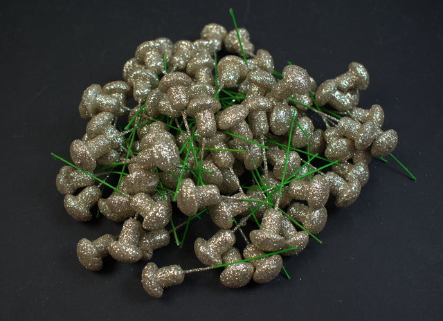 Image for Pick ciuperci 2cm sampanie cu glitter
