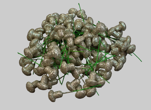Image for Pick ciuperci 2cm sampanie cu glitter