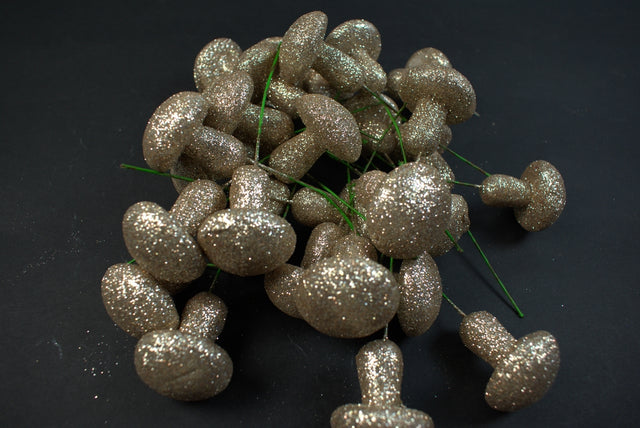 Image for Ciuperca 3cm sampanie cu glitter 40buc/pachet