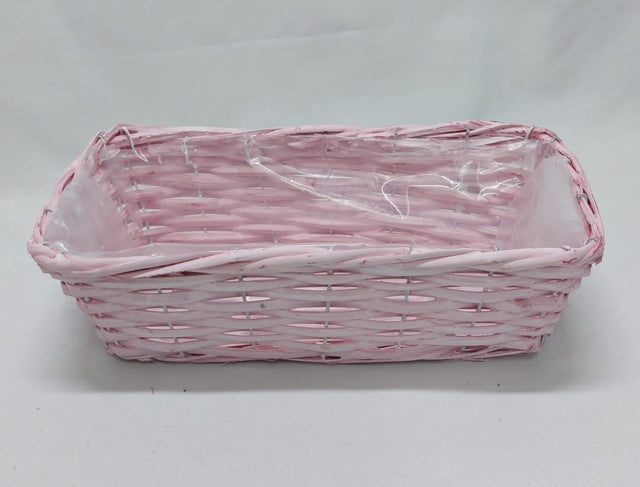 Bol dreptunghiular din bambus 30x14/10cm roz