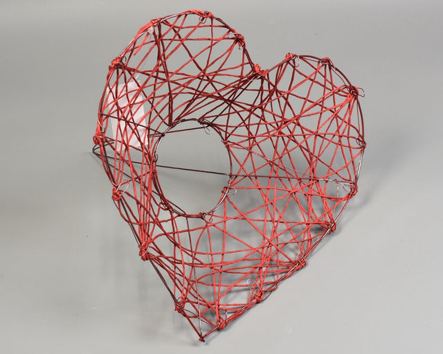 Image for Suport buchet din hartie forma inima rosu 25cm