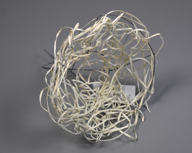 Image for Suport buchet ratan 15cm alb