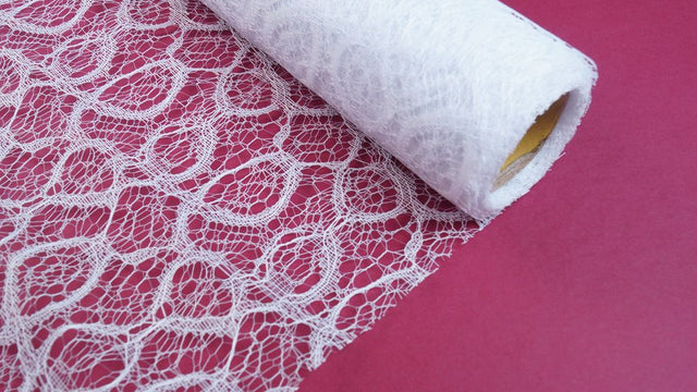 Image for Plasa decor dantela 48cmx5m alb