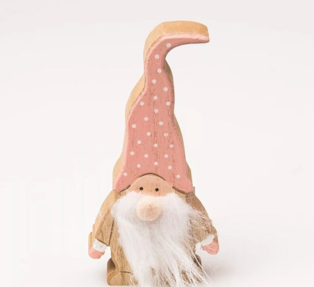 imagine produs Spiridus din lemn 7x2x15cm roz