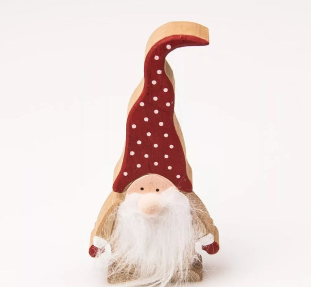 imagine produs Spiridus din lemn 7x2x15cm rosu