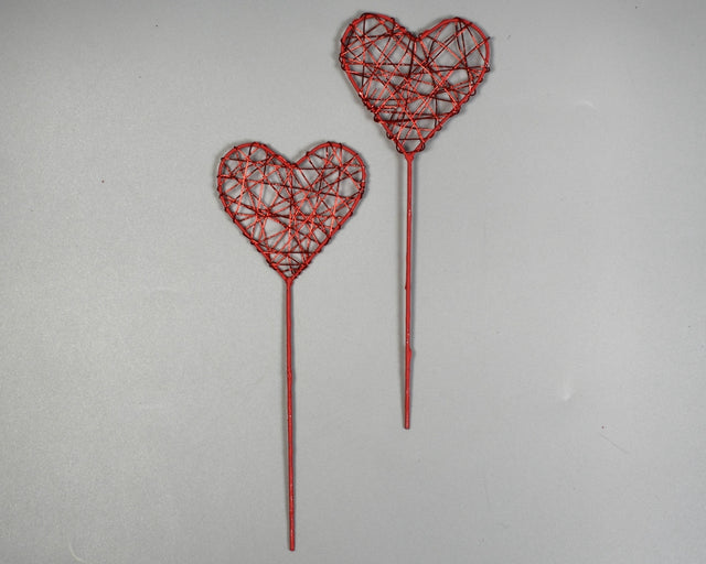 Image for Pick inima din sarma 5cm S/10 rosu