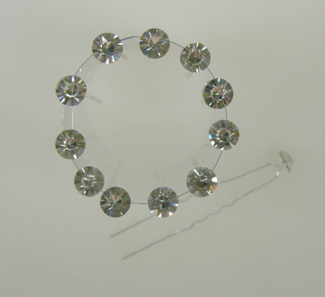 Image for Agrafe cu cristale rotunde s/12