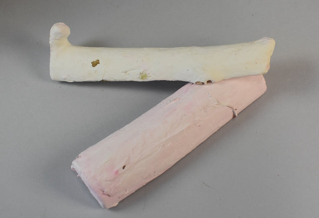 Image for Bucati din lemn 9-12cm vopsit roz/alb