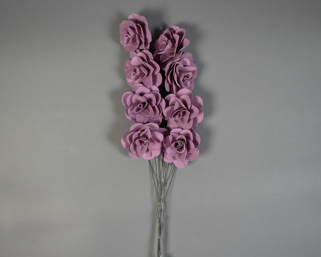 Image for Trandafiri din lemn 6cm vopsit mov