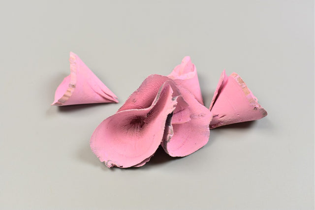 Image for Flori din lemn 5cm cu chiciura roz