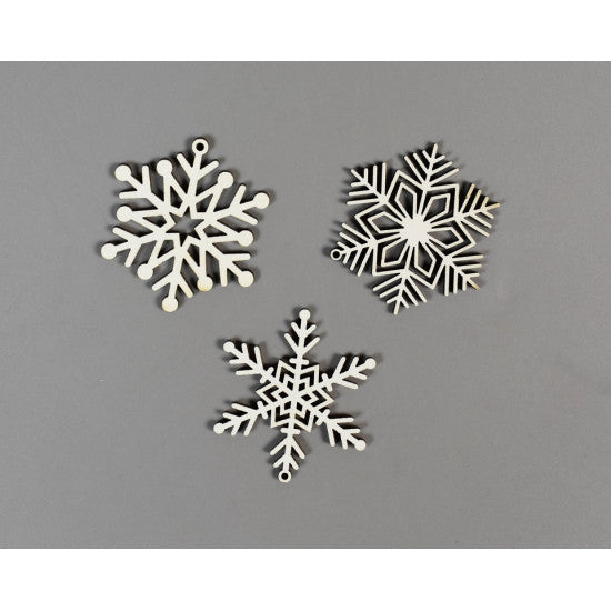 Fig.fulgi de zapada din lemn 4cm alb