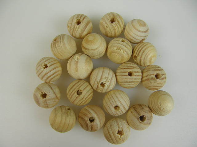 Image for Perle din lemn 18mm natur