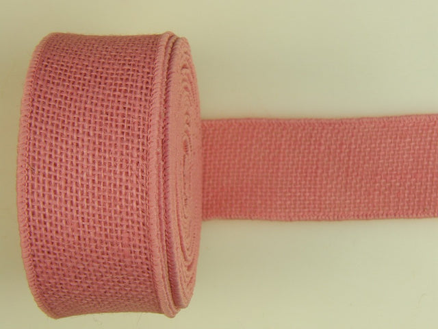 Banda decor yuta cu sarma 5cmx10m roz deschis